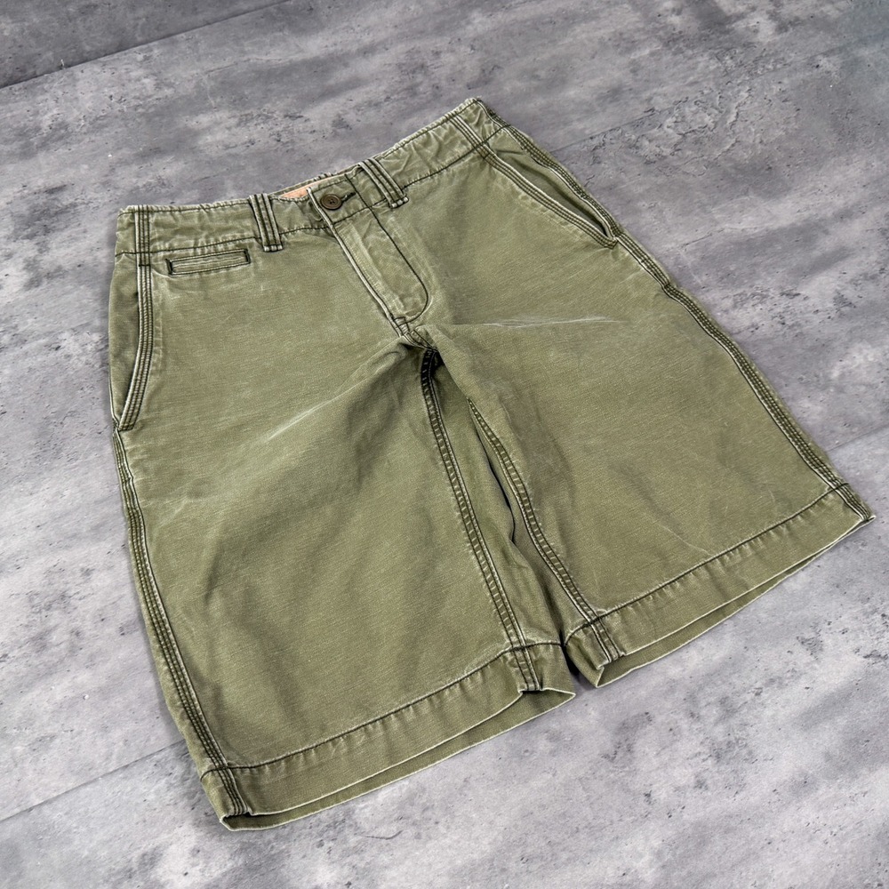 Vintage VTG Y2K 2000's 00's Olive Green Faded Baggy Relax Fit Shorts